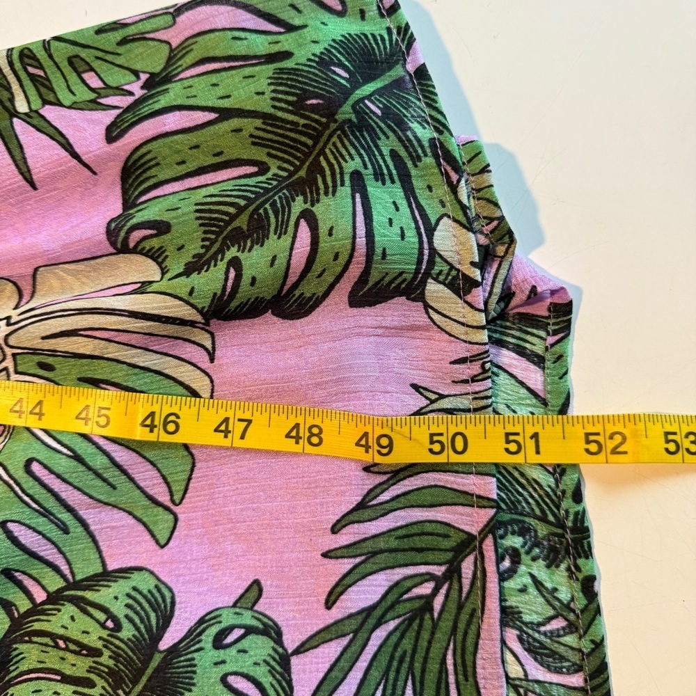 NSR Palm Print Ruffle Tiered Midi Dress NWT In Tropical Print S - Picture 11 of 11